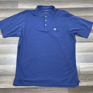 B.Draddy Golf Polo Shirt Men's Size‎ XL Blue Pima Cotton Adult Ss EUC